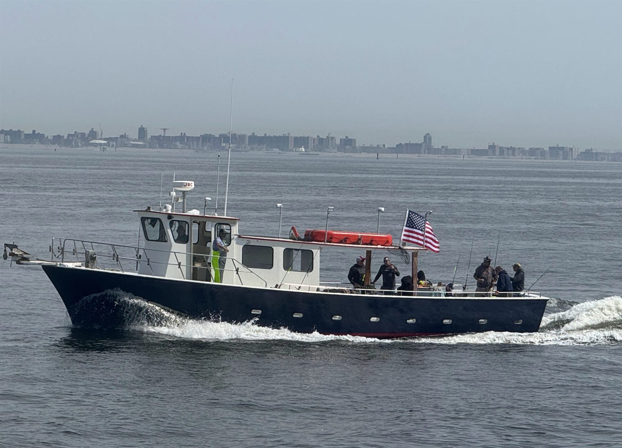 The Nighthawk running with the New York skyline behind